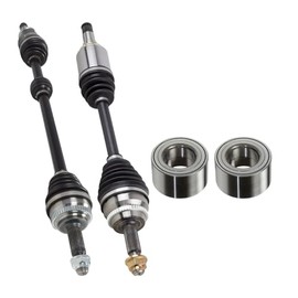 AutoShack Front CV Axle Shafts Left & Right + Wheel Bearings Replacement for 2009-2019 Toyota Corolla 2003-2013 Toyota Matrix 2003-2010 Pontiac Vibe 4-PC Kit