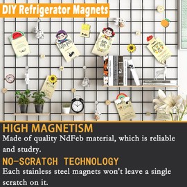 Czkonore Pack of 100 Neodymium Magnets Extra Strong, 5 x 2 mm Magnet for Magnetic Board, Round, Small, Mini Strong Magnets, Nickel-Plated Steel Fridge Magnets for Home, Office and School, Silver