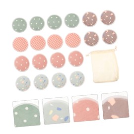 Baluue Makeup Remover Pads 21 Pack 8cm Bamboo Puff Pads Soft Absorbent for Cleansing Toning