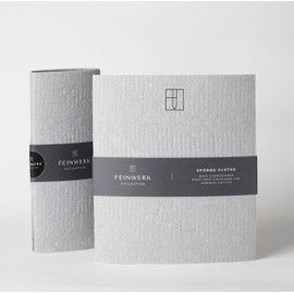 Feinwerk Collection SPONGE CLOTHS Sponge Cloths Pack of 2 - Dish Cloths - Biodegradable - Organic Cotton - Cellulose - Washable up to 60 Degrees