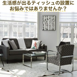 AllBright Tissue Case, Tissue Box, Tabletop, Storage, Interior, Stainless Steel, Flat Lay