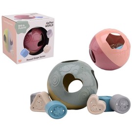 Pädagogisches Spielzeug für Babys, 0-18 Monate, sensorisches und Badespielzeug, recycelbares Material (runder Form)