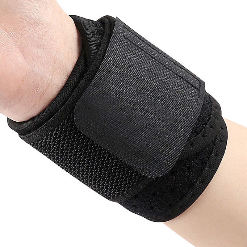 2Pcs Wrist Wraps Black Adjustable Breathable Elastic Skin Friendly Soft