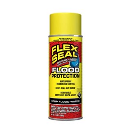 Flex Seal Spray Flood Protection, 10 oz, 1-Pack, Waterproof Rubberized Coating, Removable, Use on Door Tracks, Seams, Sills, Small Openings, Corners, and Irregular Shapes and More