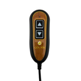 AlveyTech 2-Button Hand Control for Golden Technologies Lift Chairs PR200, PR355, PR401, & PR50 - Replacement 5-Pin Lighted Lift Chair Remote Controller, Parts for Electric Power Recliner (ZK1200-HC)