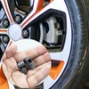 Tyre Valve Caps, Silver Grey Plastic,Plastic Tyre Wheel Alloy Valve