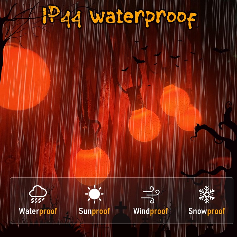 Cbebew Orange G40 Replacement Bulbs, 25 Pack Halloween G40 Globe