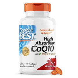 Doctor Best Coq10 100mg Antioxidante Alta Absorción Cápsulas Blandas Fórmula Natural Extracto Pimienta Negra Bioperine Suplemento Vegetariano