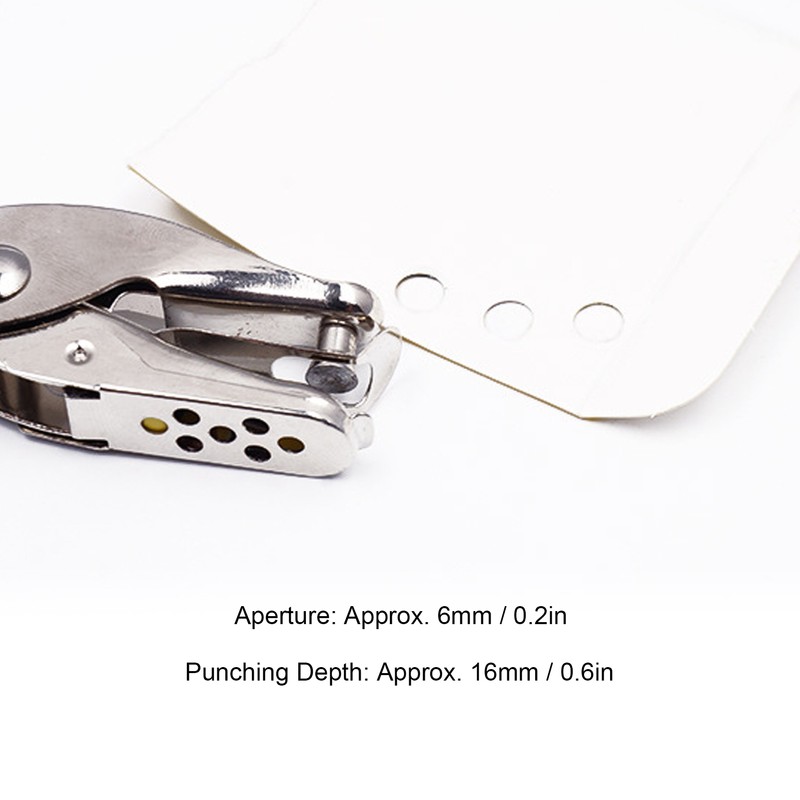 5Pcs Hole Punch HandHeld Single Side Classic Office Paper Ticket