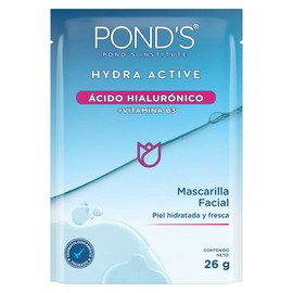 POND'S Mascarilla Facial Hidratante Hydra Active con Ácido Hialurónico 26 g