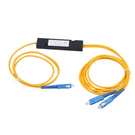 Duogalia 5-Pack SC/UPC Fiber Optical FBT Splitter 1x2(1 in 2 Out) Singlemode 1310/1550nm for Network Signal Distribution