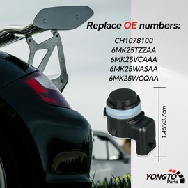 Yongtoparts 6MK25TZZAA 4Pcs Reverse Backup Parking Assist Sensor Compatible with Ram 1500/2500/3500 2019-2023, Dodge Durango 2023, Jeep Gladiator 2020-2023, Wrangler 2018-2023 Replace OE 6MK25VCAAA