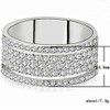 Sdouefos 925 Sterling Silver Cubic Zirconia Eternity Engagement Wedding Bands