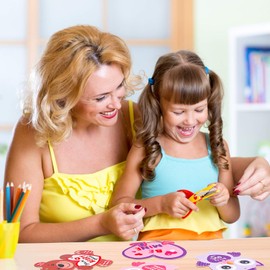 Valentine's Day Crafts Kits DIY Valentine Decorations Hanging Ornaments, Lanyards for Kids Family Entertainment Activities, 4 Styles (24 Sets)