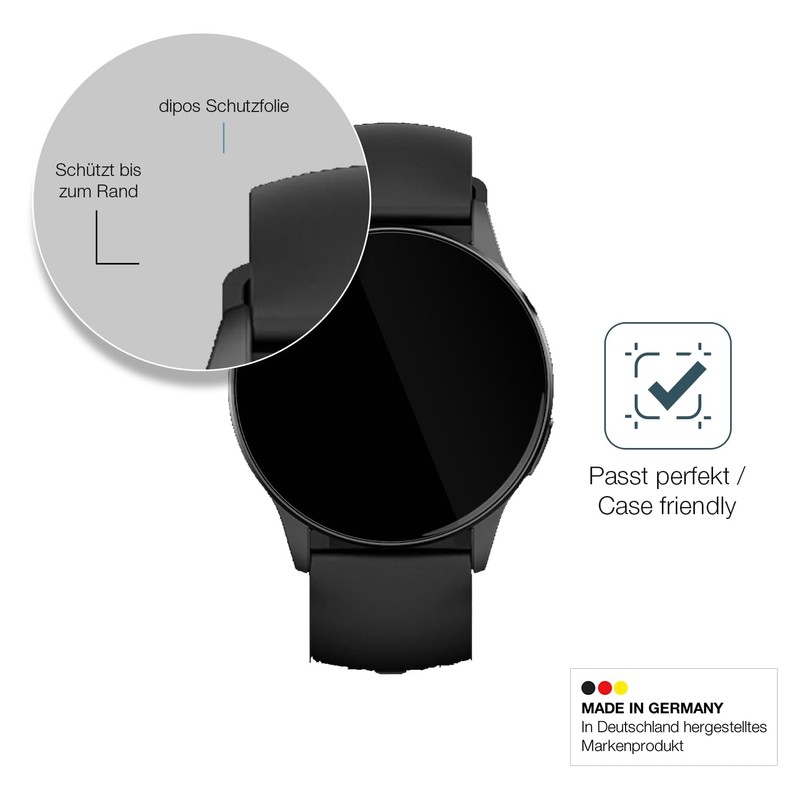 dipos I 2x Displayschutz 9H klar kompatibel mit 360Grad FITSmartWatch