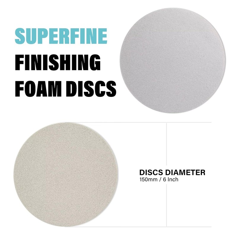 150mm Sanding Discs P2000 Fine Finishing Foam Discs, 15PCS Hook