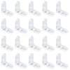 INCREWAY 20pcs Acrylic L Brackets, Transparent Clear Corner Bracket, 90