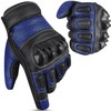 The AMA LOOK Leather Motorbike Gloves, Knuckle Protective Touchscreen Motorcycle