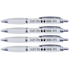 ELLIE'S Pen Hands Off!!, 4 Printed PENS for Ellie