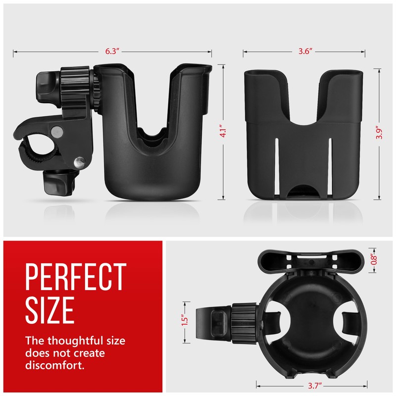 Walker Cup and Phone Holder, Compatible with Rollator and Folding