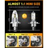 OXILAM H4 LED Bulbs, 9003/HB2 Replacement, 22000LM 6500K White, 1:1