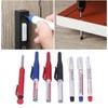 Carpenter Pencil Marker Set Multifunctional 6 Long Nib Deep Hole