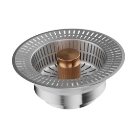 Milageto Kitchen Sink Drain Strainer Stopper Odor Filter with Anti-clogging Basket Large Capacity Food Catcher Basket for Household