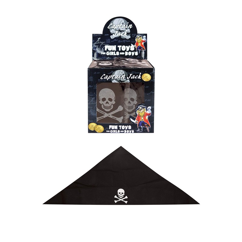 HENBRANDT 5 x Black Pirate Skull and Crossbones Bandana (Child)
