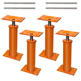 House Jacks for Leveling, 11"-17" Adjustable House Jack Post Basement Floor Jack, Floor Joist Jack Steel Telescoping Jacks, Heavy Duty House Foundation Jacks for Leveling Crawlspace Permanent