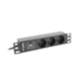 LANBERG PDU 10 Inch 1U 16A, 3X 230V Schucko 2M Black