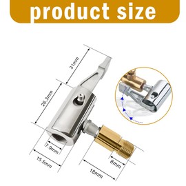 Juguta 2 Stück 8mm Autoventil-Adapter – Luftpumpe Adapter für Tubeless Ventile, Air Chucks, Reifen-Clip & Fahrrad Druckluft, Reifenfüllnippel - Schnelle Deflation