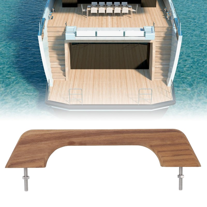 Teak Handrail - Single Loop 12 Inch Boat Grab Handle