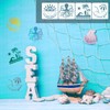 Tinoaly 30pcs Summer Painting Stencils, 5x5in Reusable Ocean & Beach