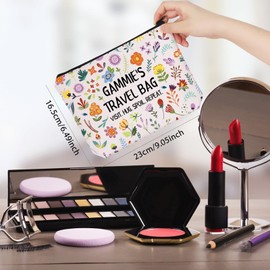 WCGXKO Gammie Makeup Bag Gammie Travel Bag Mother’s Day Gift Best Gammie Ever Gift for Gammie Grandma (Gammie Bag CA)