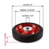 QWORK 2 Pack 5" x 1.5" Premium Rubber Wheel with