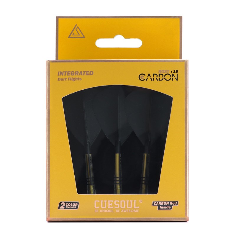 CUESOUL ROST T19 Carbon Integrated Dart Shaft and Flight,Kite Shape,Set