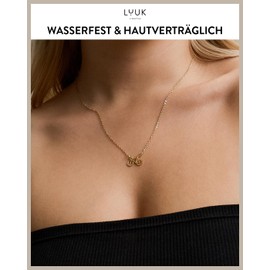 LUUK LIFESTYLE Modern Stainless Steel Necklace with Pendant, 50 cm Adjustable Length, Jewellery Gift for Best Friend, Silver, Stainless Steel