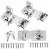 Keyed Hasp Latch Lock, 3 Pack Twist Knob Keyed Locking