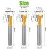 Bestgle 5 Pcs T Slot Router Bits 1/4 Inch Round