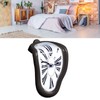 Melting Clock Plastic Retro Decorative Electroplated Metal Paint Desk Table