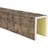 Heritage Timber Reclaimed Axed Cut Faux Wood Beam, 3-Sided (U-Beam),