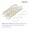 MECCANIXITY 100 Pack Rubber Band Stretchable Rubber Elastic Band White