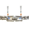 FregocS SW-XX-M8-4p Double Shackle Swivel, 0.3 inch (8 mm), Stainless