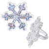 Holographic Glitter Snowflake Cupcake Rings - Set of 24