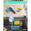 HapiRm Sink Caddy Sponge Holder - No Drill Sponge Caddy