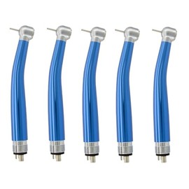 Pieza de Mano Dental de Alta Velocidad, Mango de Alta Velocidad LED dental,Turbina de Aire Dirección Botón de Pulverización 4 Agujeros, Duradero y Resistente al Desgaste, 5 Piezas / 4 Orificios