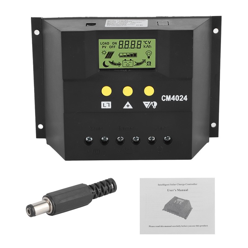 12V 24V 40A Solar Charge Discharge Controller LCD Display PWM
