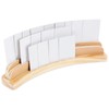 DJAPWPX Curved Wood Card Rack - Stable Card Tray Organizer