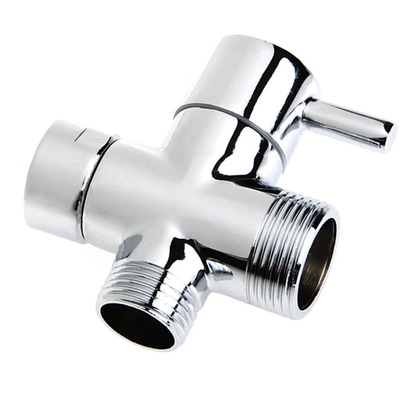 Shower Diverter Valve Replacement, 3 Way T-Adapter Shut-Off Valve for