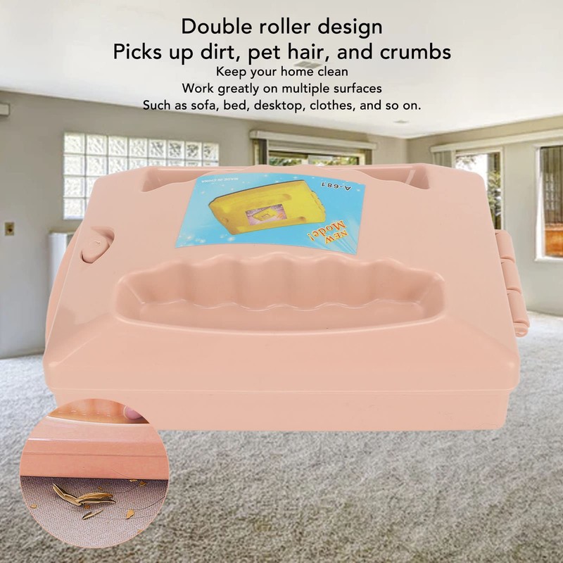 Carpet Brush, Double Roller Carpet Sweeper, Picks up Dirt, Pet